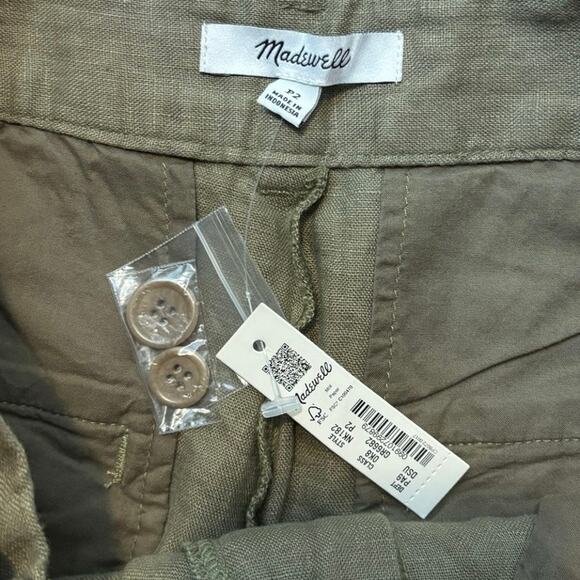 NWT Madewell The Harlow Wide-Leg Pant in 100% Linen In Distant Surplus Size 2P - Picture 7 of 9